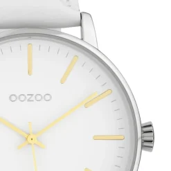 Oozoo Damen Armbanduhr Timepieces Analog Leder weiß UOC10040