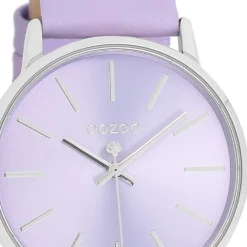 Oozoo Damen Armbanduhr Timepieces Analog Leder lila UOC11061