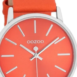 Oozoo Damen Armbanduhr Timepieces Analog Leder orange UOC11062