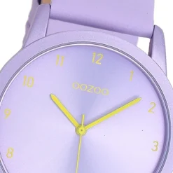 Oozoo Damen Armbanduhr Timepieces Analog Leder lila UOC11055