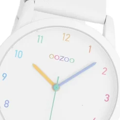 Oozoo Damen Armbanduhr Timepieces Analog Leder weiß UOC11059