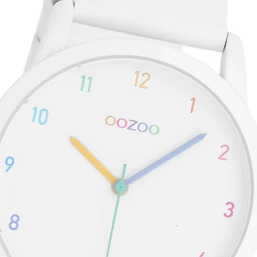 Oozoo Damen Armbanduhr Timepieces Analog Leder weiß UOC11059