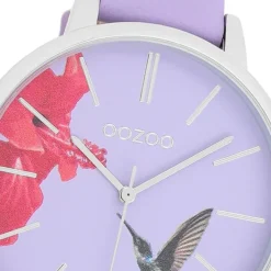Oozoo Damen Armbanduhr Timepieces Analog Leder lila UOC11068