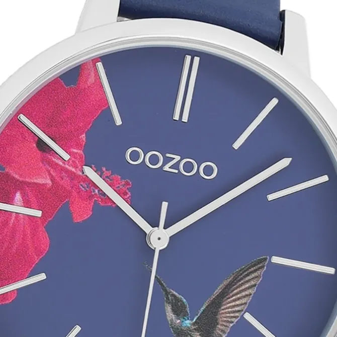 Oozoo Damen Armbanduhr Timepieces Analog Leder blau UOC11069