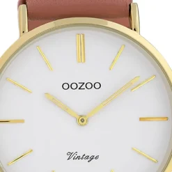 Oozoo Damen Armbanduhr Timepieces Analog Leder orange UOC9967A