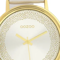Oozoo Damen Armbanduhr Timepieces Analog Leder weiß UOC10095