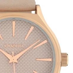 Oozoo Damen Armbanduhr Timepieces Analog Leder taupe hellbraun UOC10106