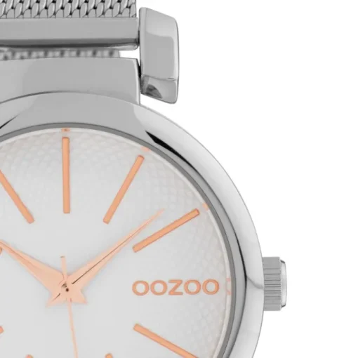 Oozoo Damen Armbanduhr Timepieces Analog Metall silber UOC10128