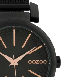 Oozoo Damen Armbanduhr Timepieces Analog Metall schwarz UOC10131