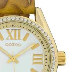 Oozoo Damen Armbanduhr Timepieces Analog Leder gelb mustard UOC10224