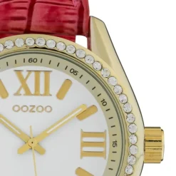 Oozoo Damen Armbanduhr Timepieces Analog Leder pink UOC10227