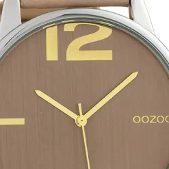 Oozoo Damen Armbanduhr Timepieces Analog Leder hellrosa UOC10371