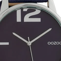 Oozoo Damen Armbanduhr Timepieces Analog Leder dunkelblau UOC10372