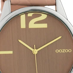Oozoo Damen Armbanduhr Timepieces Analog Leder hellrosa UOC10376
