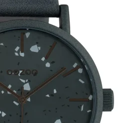 Oozoo Damen Armbanduhr Timepieces Analog Leder dunkelgrau UOC10413