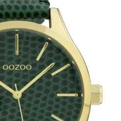 Oozoo Damen Armbanduhr Timepieces Analog Leder grün dunkelgrün UOC10432
