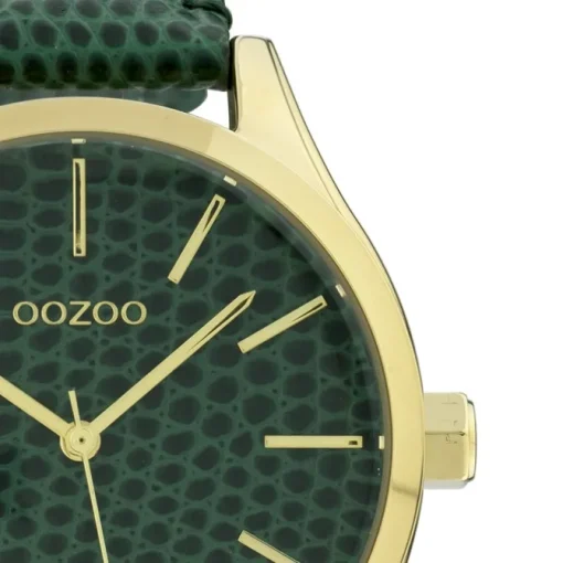 Oozoo Damen Armbanduhr Timepieces Analog Leder grün dunkelgrün UOC10432
