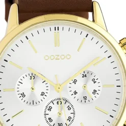 Oozoo Damen Armbanduhr Timepieces Analog Leder braun UOC10597