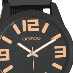 Oozoo Damen Armbanduhr Timepieces Analog Metall schwarz UOC10734