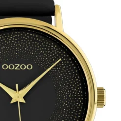 Oozoo Damen Armbanduhr Timepieces Analog Leder schwarz UOC10837