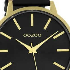 Oozoo Damen Armbanduhr Timepieces Analog Leder schwarz UOC10838
