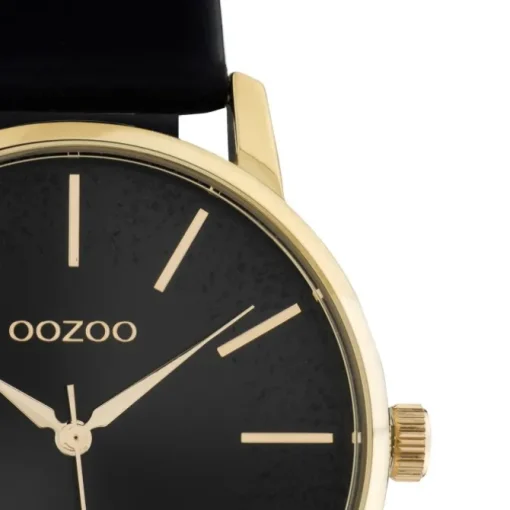 Oozoo Damen Armbanduhr Timepieces Analog Leder schwarz UOC10839