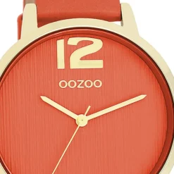 Oozoo Damen Armbanduhr Timepieces Analog Leder organge UOC11341