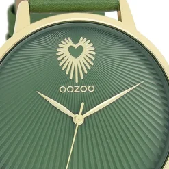 Oozoo Damen Armbanduhr Timepieces Analog Leder grün UOC11344