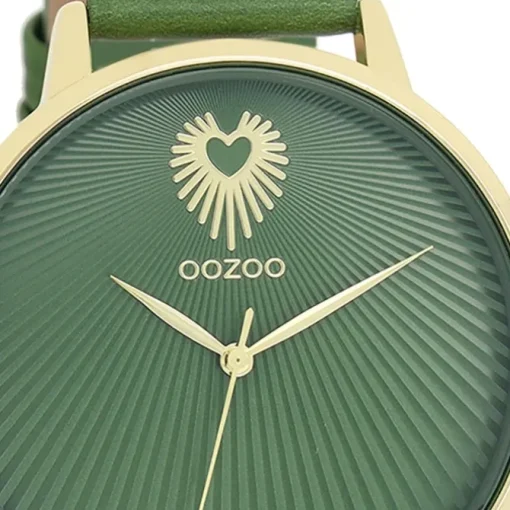 Oozoo Damen Armbanduhr Timepieces Analog Leder grün UOC11344