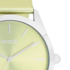 Oozoo Damen Armbanduhr Timepieces Analog Leder hellgrün UOC11331