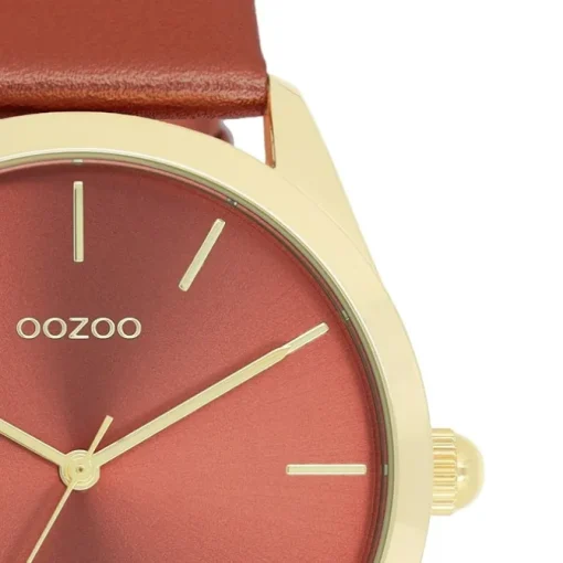 Oozoo Damen Armbanduhr Timepieces Analog Leder rot UOC11335