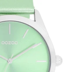 Oozoo Damen Armbanduhr Timepieces Analog Leder mintgrün UOC11336