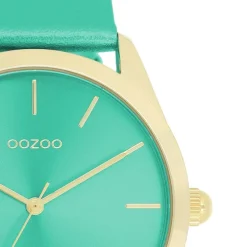 Oozoo Damen Armbanduhr Timepieces Analog Leder aquagrün UOC11339
