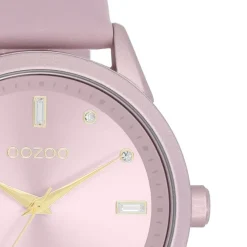 Oozoo Damen Armbanduhr Timepieces Analog Leder pastell-lila UOC11355