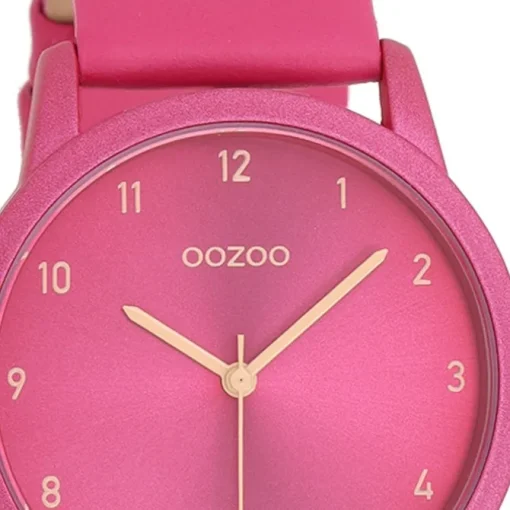 Oozoo Damen Armbanduhr Timepieces Analog Leder pink UOC11080