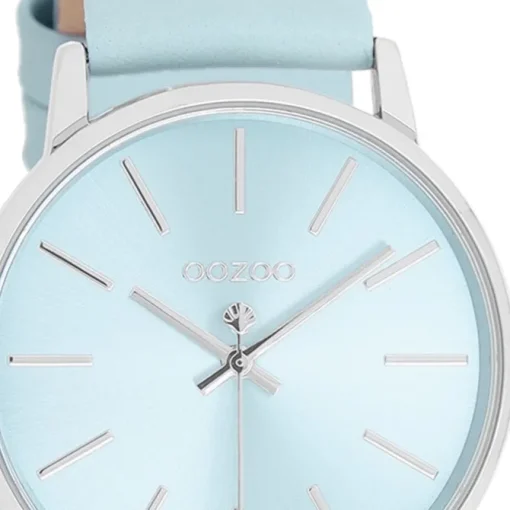 Oozoo Damen Armbanduhr Timepieces Analog Leder hellblau UOC11369