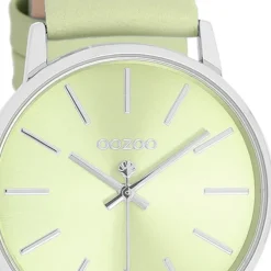 Oozoo Damen Armbanduhr Timepieces Analog Leder hellgrün UOC11370