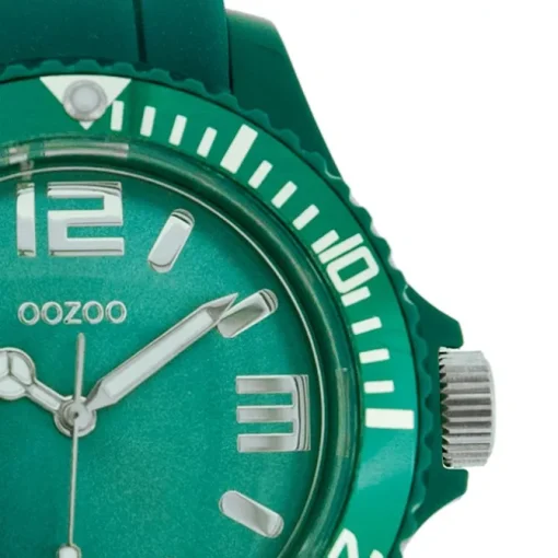 Oozoo Damen Armbanduhr Timepieces Analog Silikon grün UOC4351A