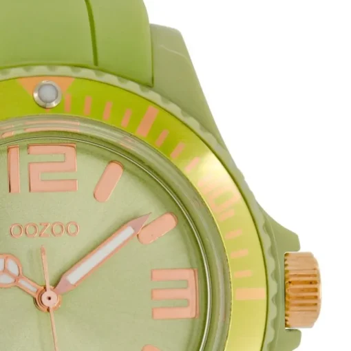 Oozoo Damen Armbanduhr Timepieces Analog Silikon grün UOC4369A