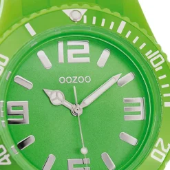 Oozoo Damen Armbanduhr Timepieces Analog Silikon grün UOC4661A