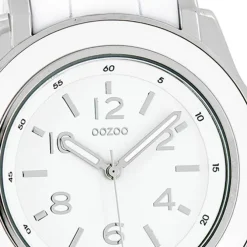 Oozoo Damen Armbanduhr Timepieces Analog Silikon weiß UOC4915A