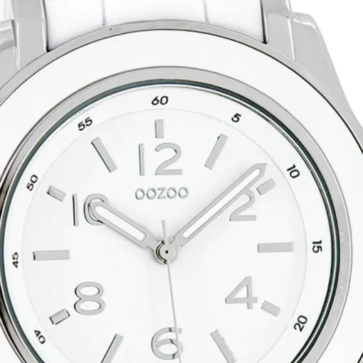 Oozoo Damen Armbanduhr Timepieces Analog Silikon weiß UOC4915A
