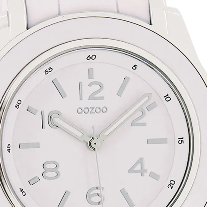 Oozoo Damen Armbanduhr Timepieces Analog Silikon rosa UOC4917A