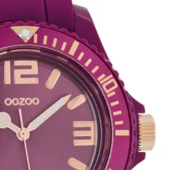 Oozoo Damen Armbanduhr Timepieces Analog Silikon lila UOC5045A