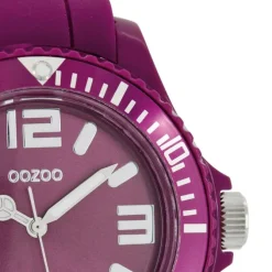 Oozoo Damen Armbanduhr Timepieces Analog Silikon lila UOC5046A