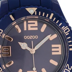 Oozoo Damen Armbanduhr Timepieces Analog Silikon dunkelblau UOC5048A