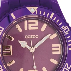 Oozoo Damen Armbanduhr Timepieces Analog Silikon lila UOC5051A