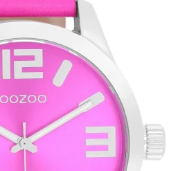 Oozoo Damen Armbanduhr Timepieces Analog Leder pink UOC1074A