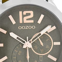 Oozoo Damen Armbanduhr Timepieces Analog Leder grün UOC6077A