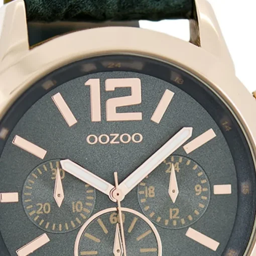 Oozoo Damen Armbanduhr Timepieces Analog Leder dunkelgrün UOC6182A